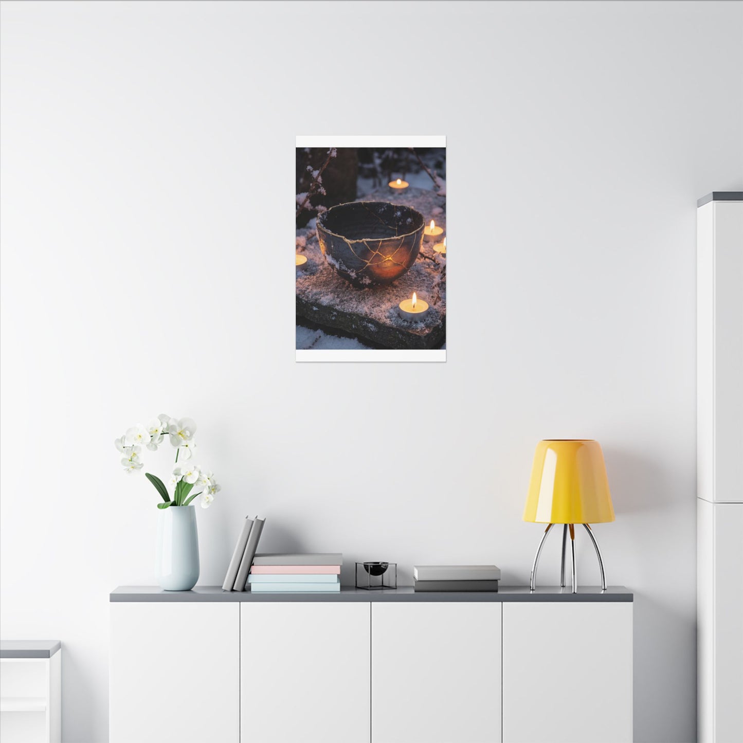 Ceramic Bowl Gold Repair Canvas Art | Beautiful Kintsugi Art