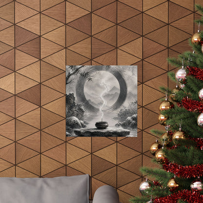Dappled Incense Smoke Wall Art Print - Zen Seijaku