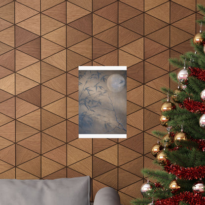 Seijaku Shadow Play Wall Art Print - Japandi Japanese Pattern