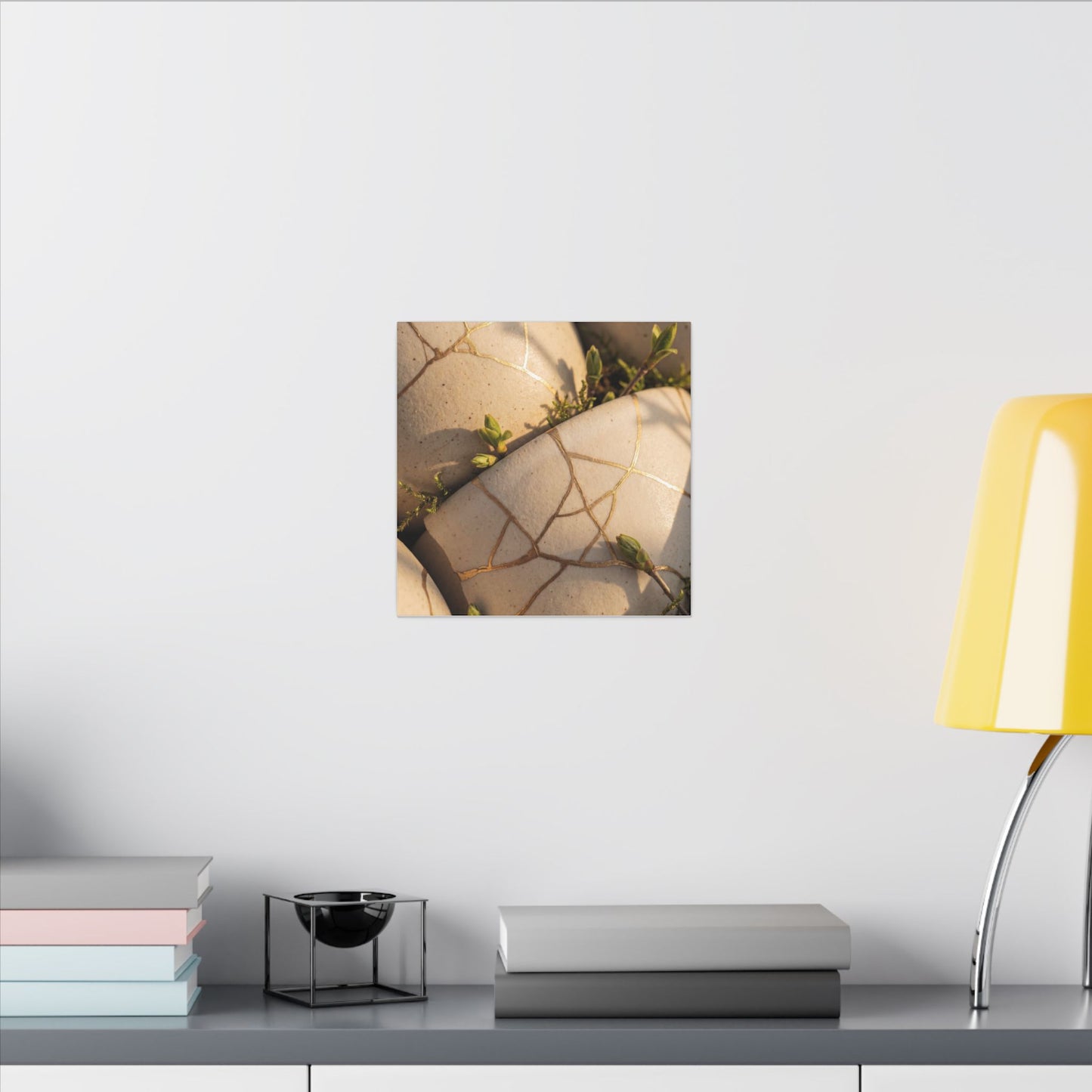 Spring Broken Pottery Gold Vein Canvas Art | Beautiful Decor