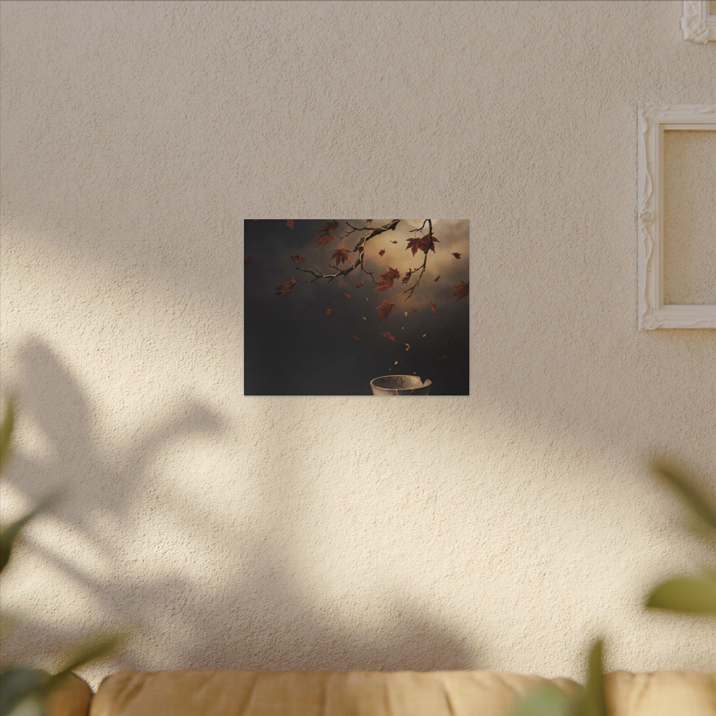 Moonlit Garden Gold Repair Canvas Art | Beautiful Kintsugi Art