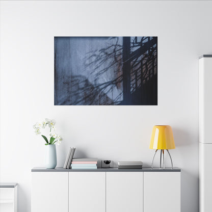 Shadow Play Moody Minimal Canvas Art | Moody Dark Japandi Art