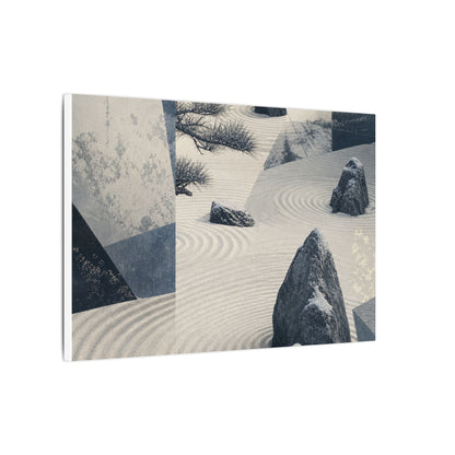 Seijaku Rock Garden Canvas Art - Zen Ukiyo E Inspired