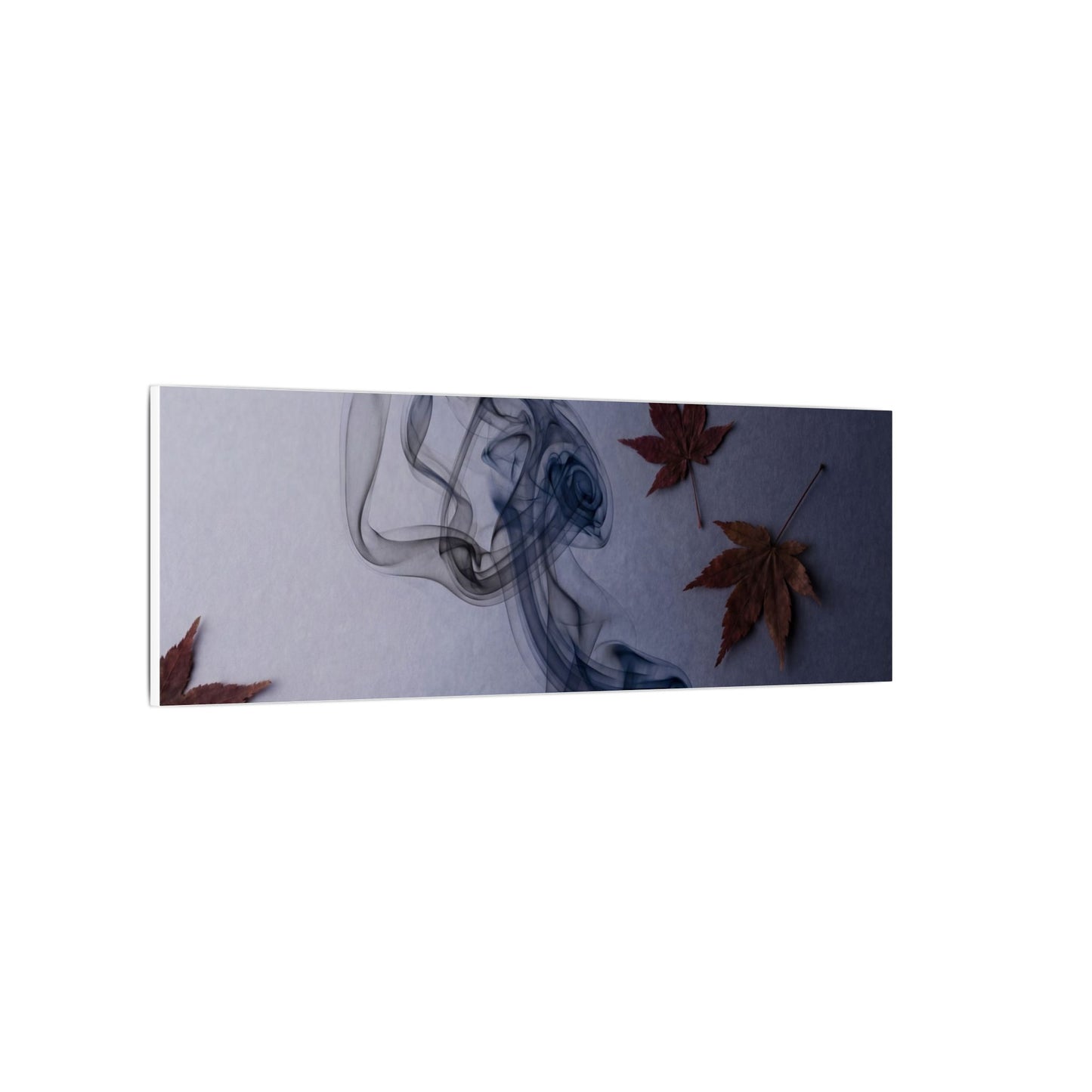 Dark Japandi Incense Smoke in Dawn | Moody Minimal Canvas Art