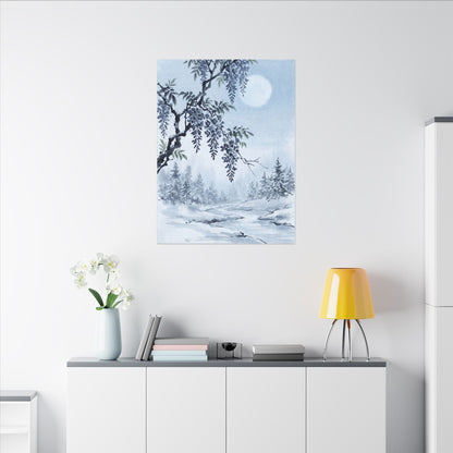 Seijaku Wisteria Canvas Art - Zen Sumi E