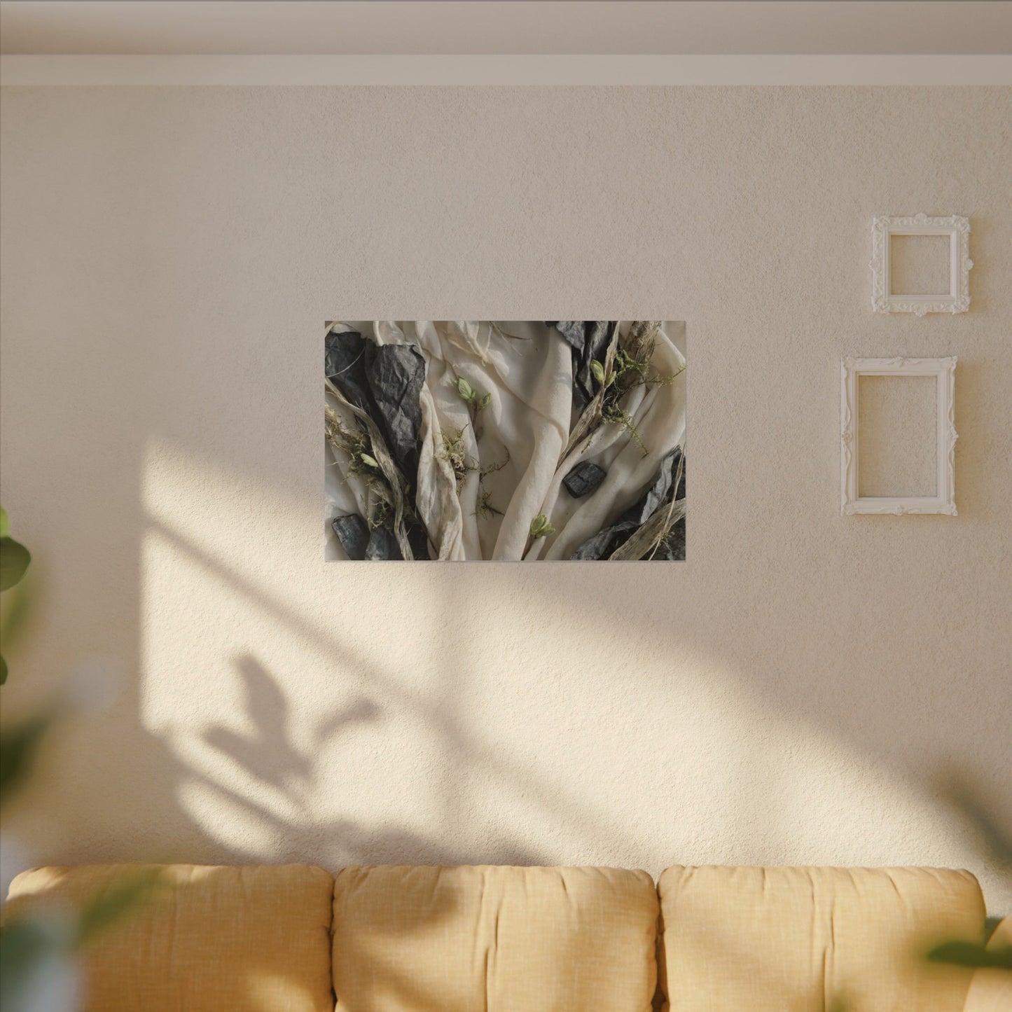 Spring Silk Drape Texture Canvas Art | Warm Decor