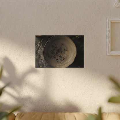 Ceramic Bowl Spring Canvas Art | Japandi Earthy Design