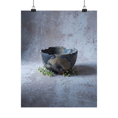 Moonlight Ceramic Bowl Wall Art Print - Japandi Ma