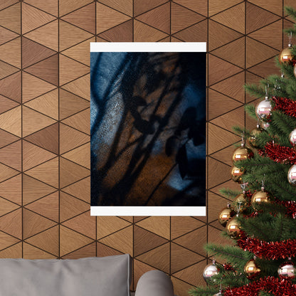 Winter Shadow Play Moody Minimal Wall Art Print | Luxurious Decor