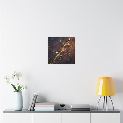Rust Patina Spring Canvas Art | Kintsugi Resilient Design