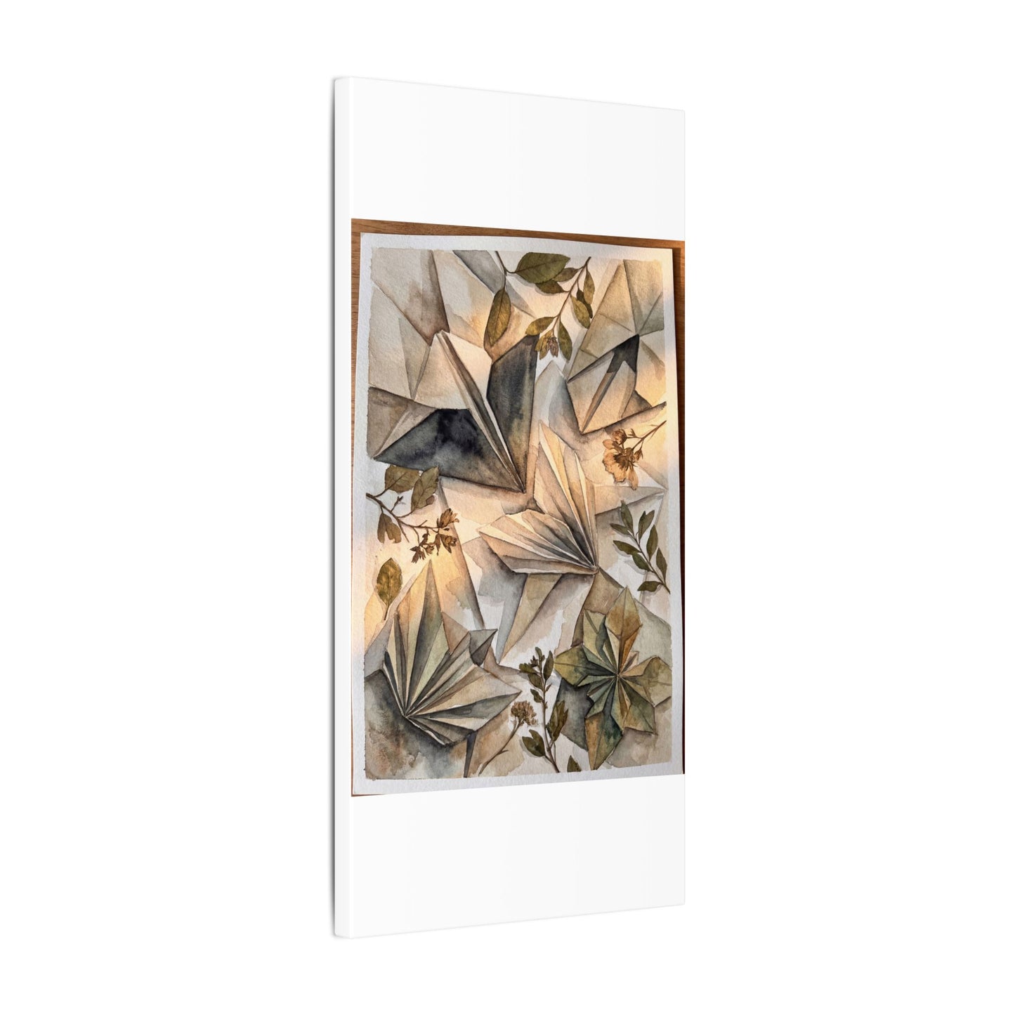 Golden Hour Paper Fold Canvas Art - Japandi Seijaku