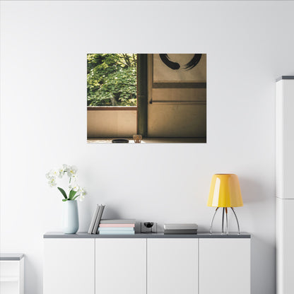 Tea Ceremony Enso Canvas Art | Serene Zen Art