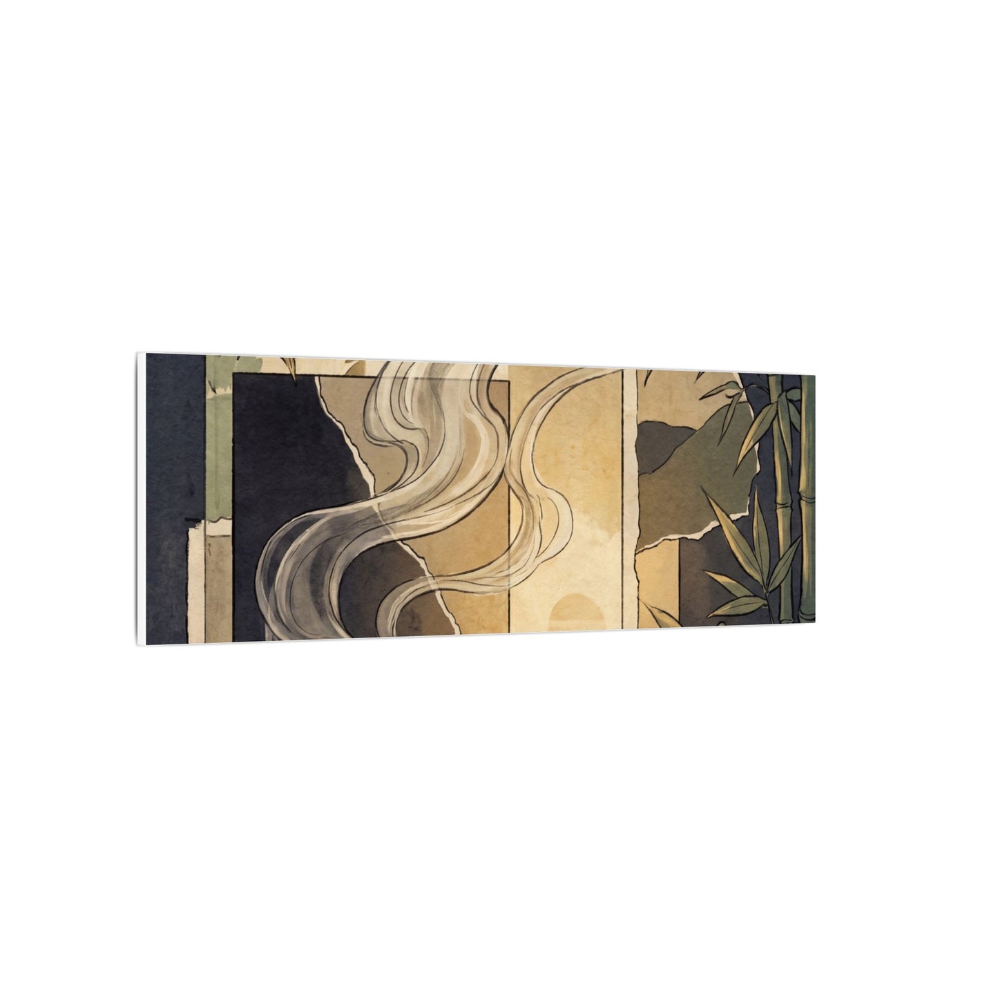 Tranquil Incense Smoke Canvas Art - Ukiyo E Inspired Zen