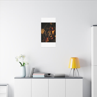 Resilient Shadow Play Canvas Art - Crackle Gold Kintsugi