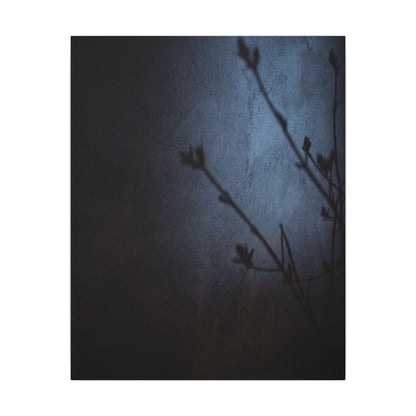 Shadow Play Canvas Art | Spring Dark Japandi Moody Minimal Art