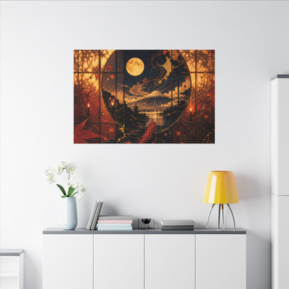 Beautiful Shoji Screen Canvas Art - Gold Vein Kintsugi