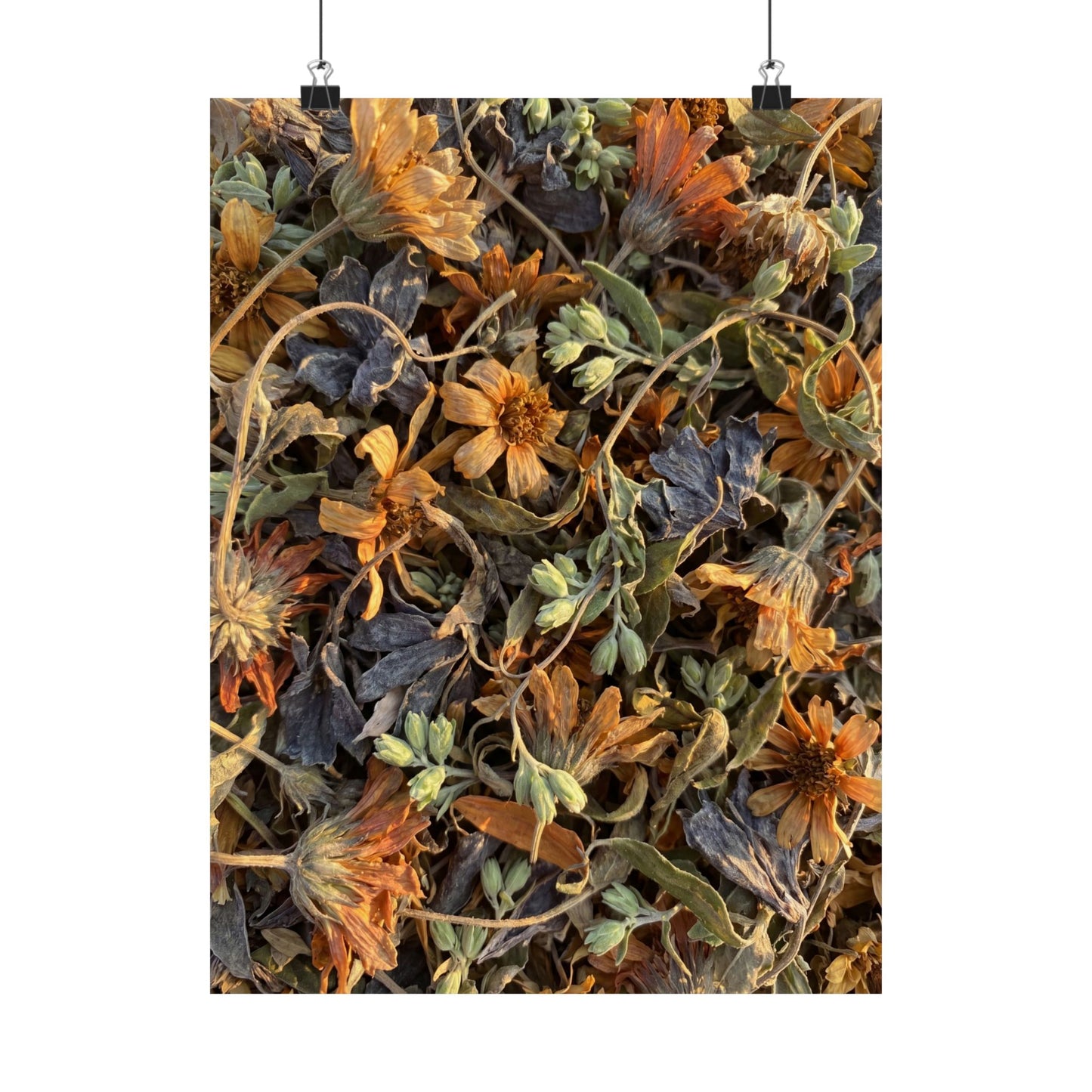 Spring Dried Flowers Japanese Pattern Wall Art Print | Warm Decor Art Print