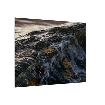 Dark Japandi Ocean Wave in Dawn | Moody Minimal Canvas Art