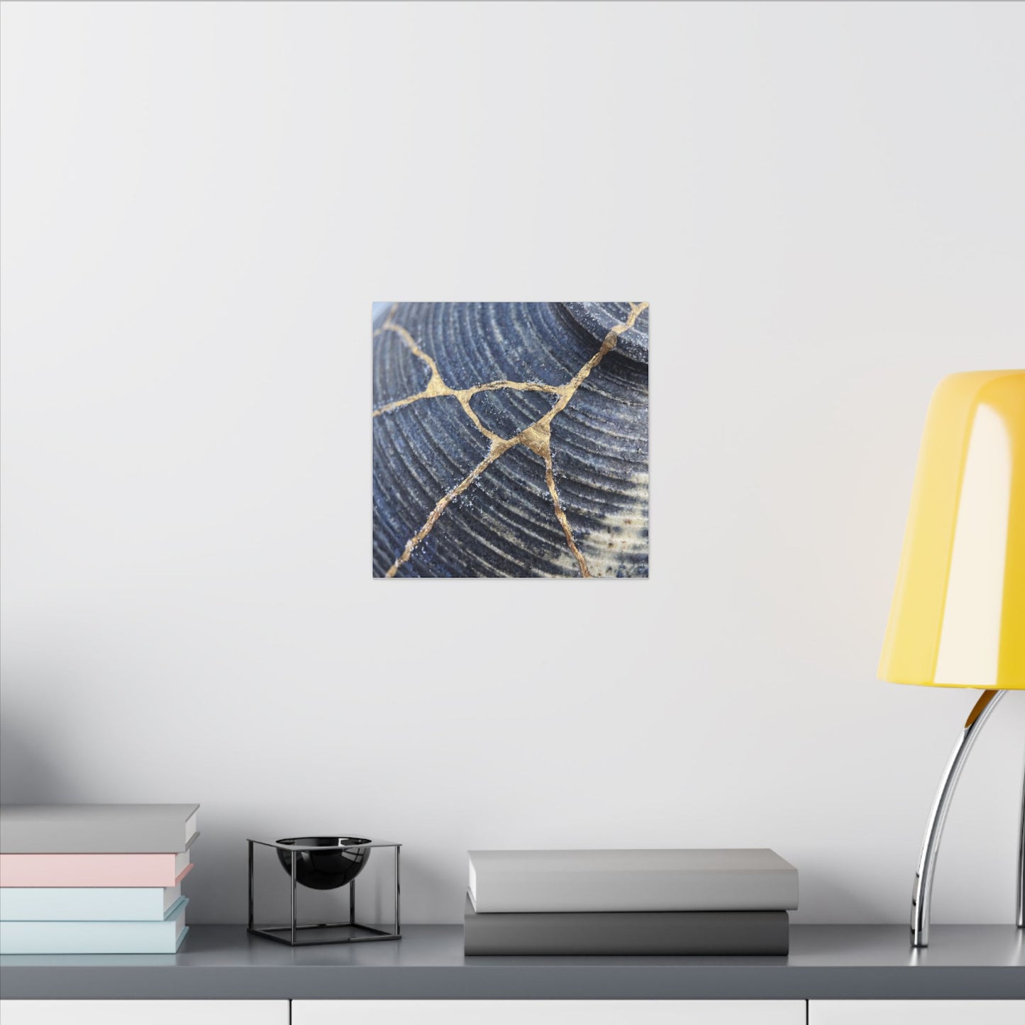 Shibui Water Ripple Canvas Art - Kintsugi Gold Repair