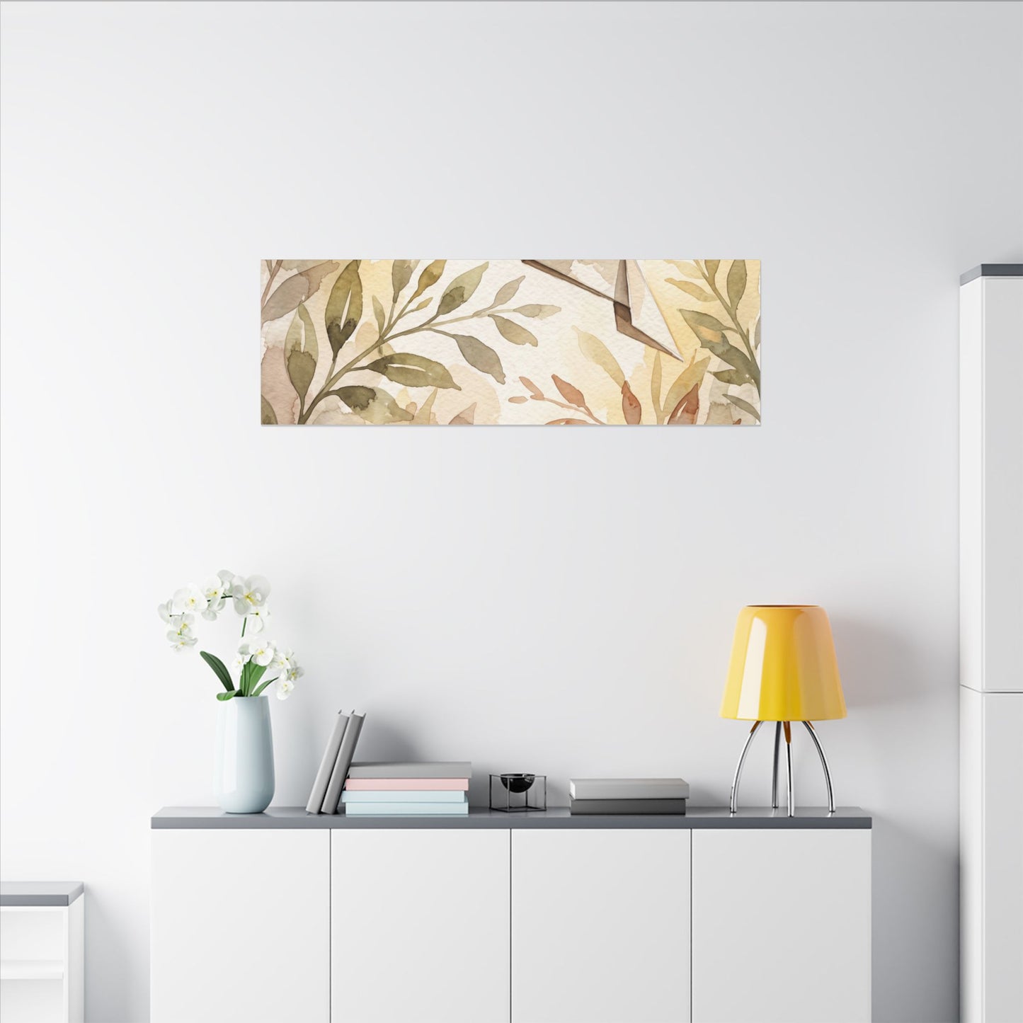 Fukinsei Paper Fold Canvas Art - Japandi Watercolor