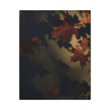 Shadow Play Canvas Art | Autumn Dark Japandi Moody Minimal Art