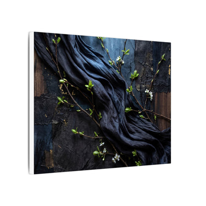 Spring Silk Drape Dark Texture Canvas Art | Atmospheric Decor