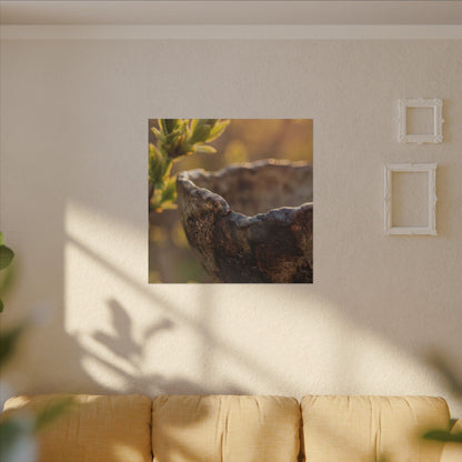Golden Hour Ceramic Bowl Canvas Art - Dark Japandi Ma