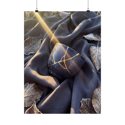 Resilient Silk Drape Wall Art Print - Gold Repair Kintsugi Art Print
