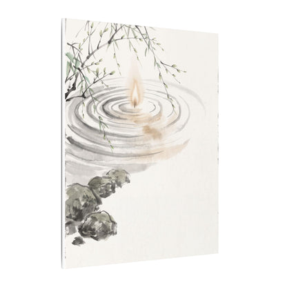 Water Ripple Sumi E Canvas Art | Tranquil Zen Art