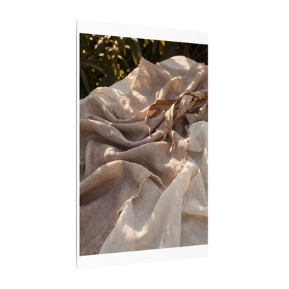 Silk Drape Summer Canvas Art | Japandi Neutral Design