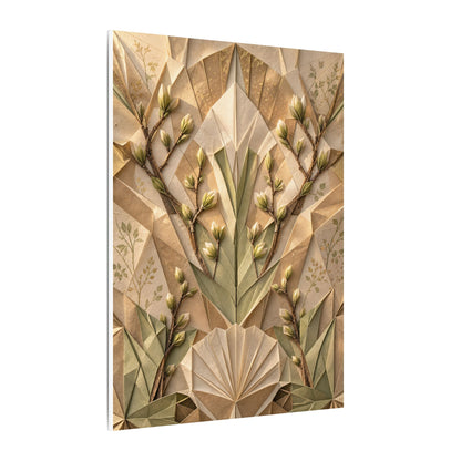 Kanso Paper Fold Canvas Art - Japandi Japanese Pattern