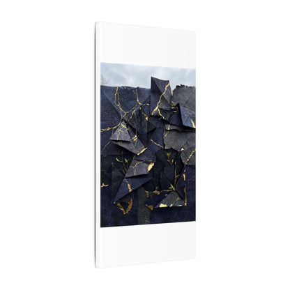 Beautiful Paper Fold Canvas Art - Crackle Gold Kintsugi