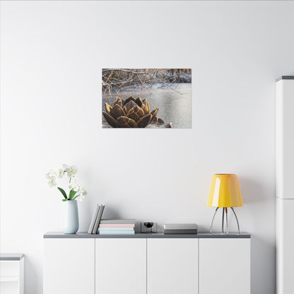 Lotus Flower Gold Repair Canvas Art | Beautiful Kintsugi Art