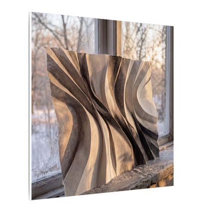 Mono No Aware Paper Fold Canvas Art - Japandi Minimal Line