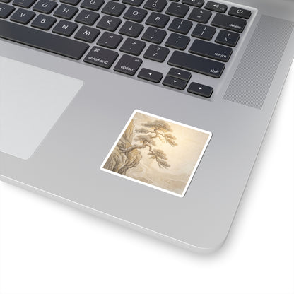 Pine Tree Winter Sticker | Japandi Warm Design