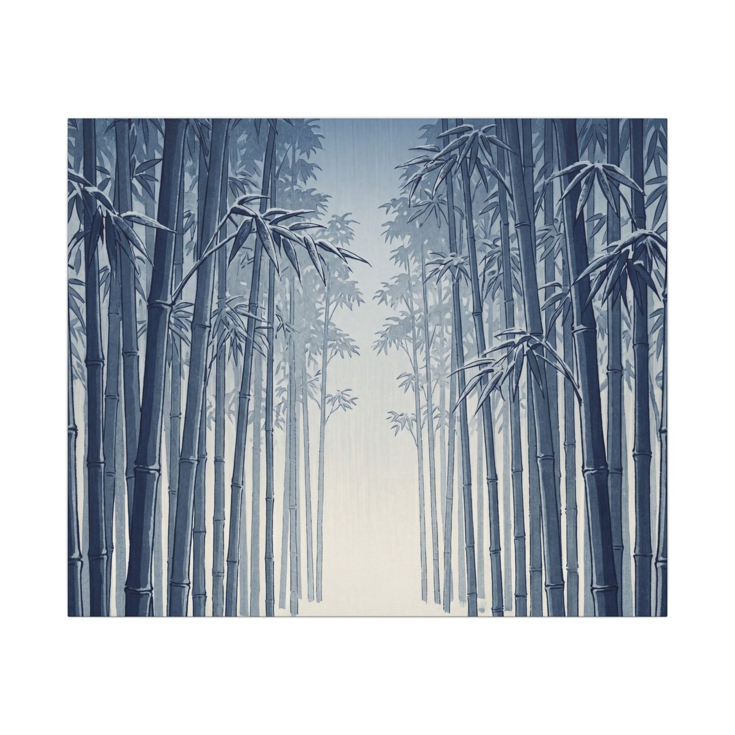 Bamboo Grove Canvas Art | Winter Zen Ukiyo E Inspired Art
