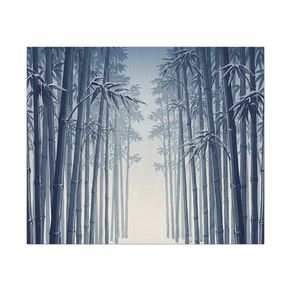 Bamboo Grove Canvas Art | Winter Zen Ukiyo E Inspired Art