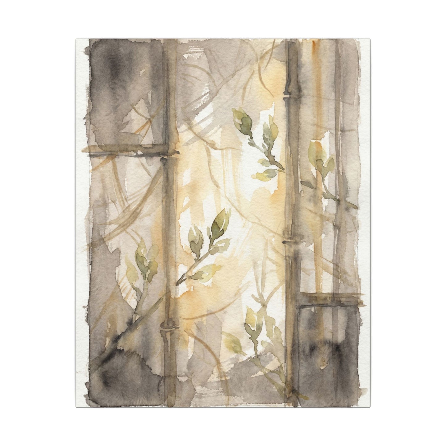 Shoji Screen Spring Canvas Art | Japandi Cozy Design