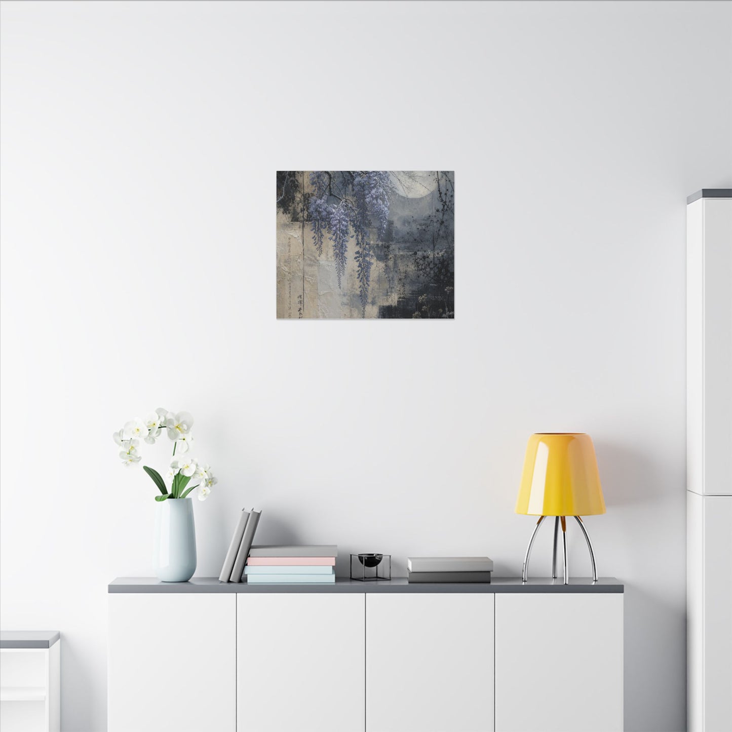 Winter Wisteria Texture Canvas Art | Elegant Decor