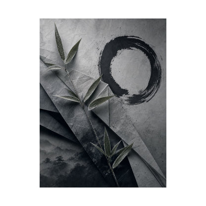 Winter Paper Fold Enso Wall Art Print | Tranquil Decor