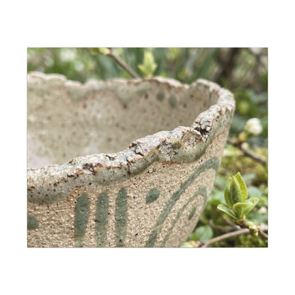 Elegant Ceramic Bowl Canvas Art - Japanese Pattern Japandi