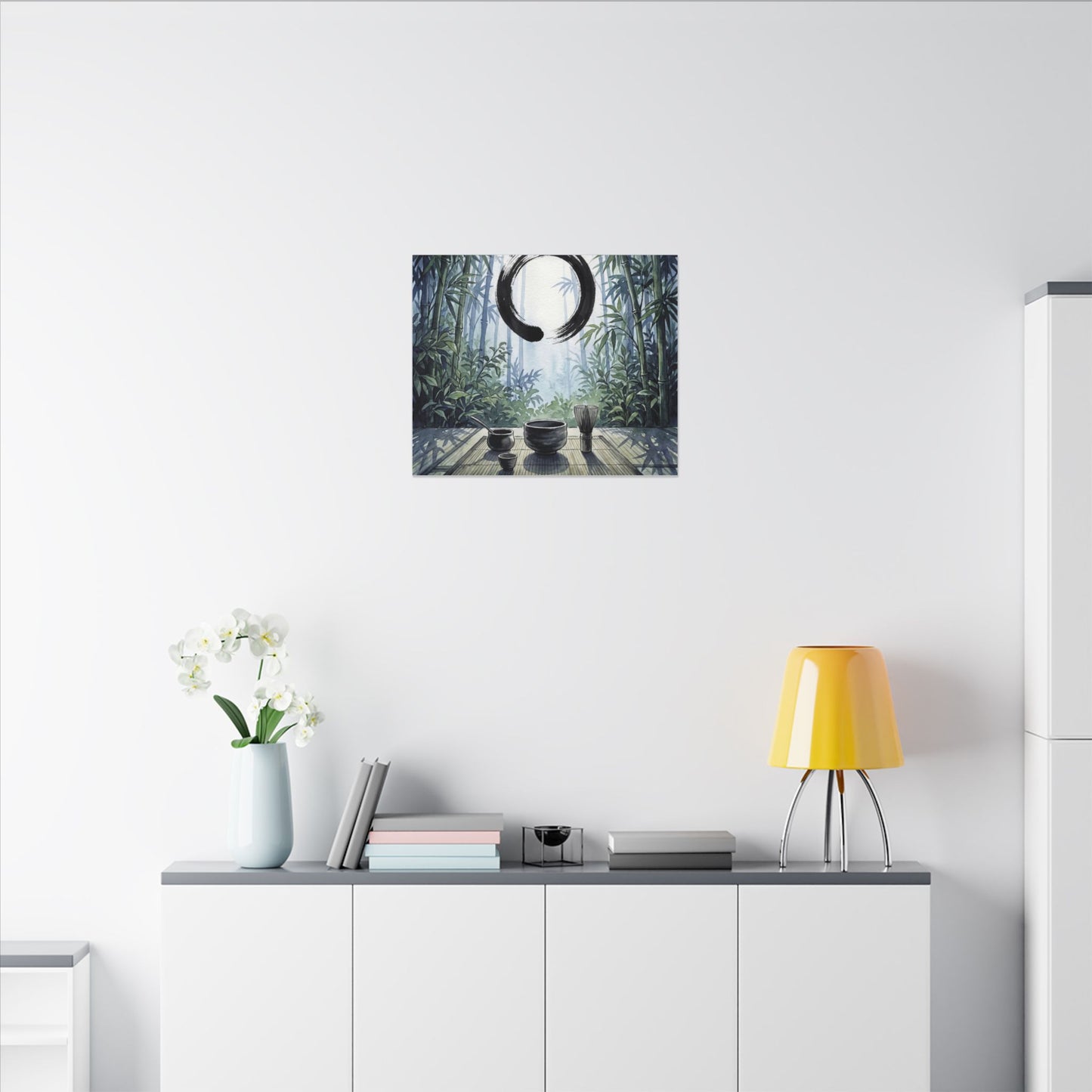 Seijaku Tea Ceremony Canvas Art - Zen Enso