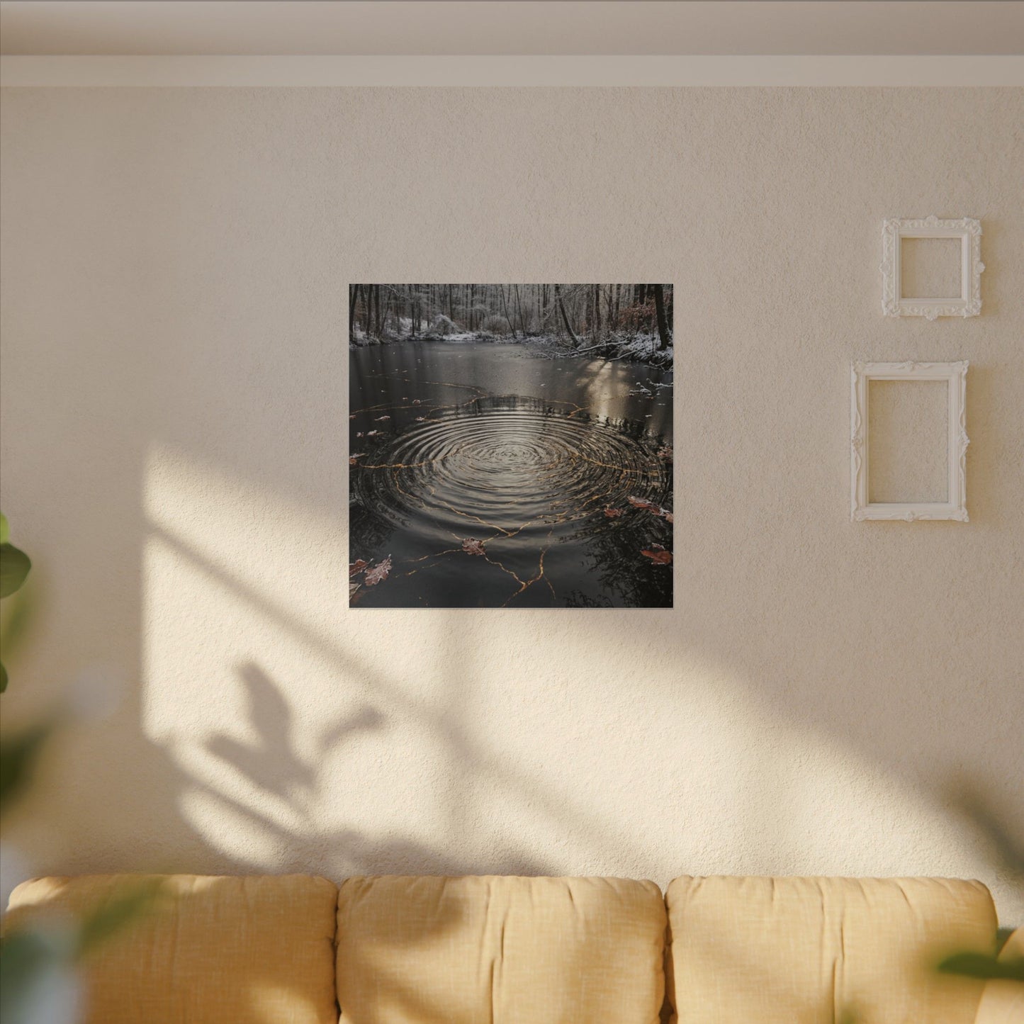 Water Ripple Broken Beauty Canvas Art | Artful Kintsugi Art