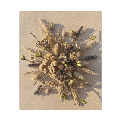 Dried Flowers Spring Canvas Art | Japandi Earthy Design