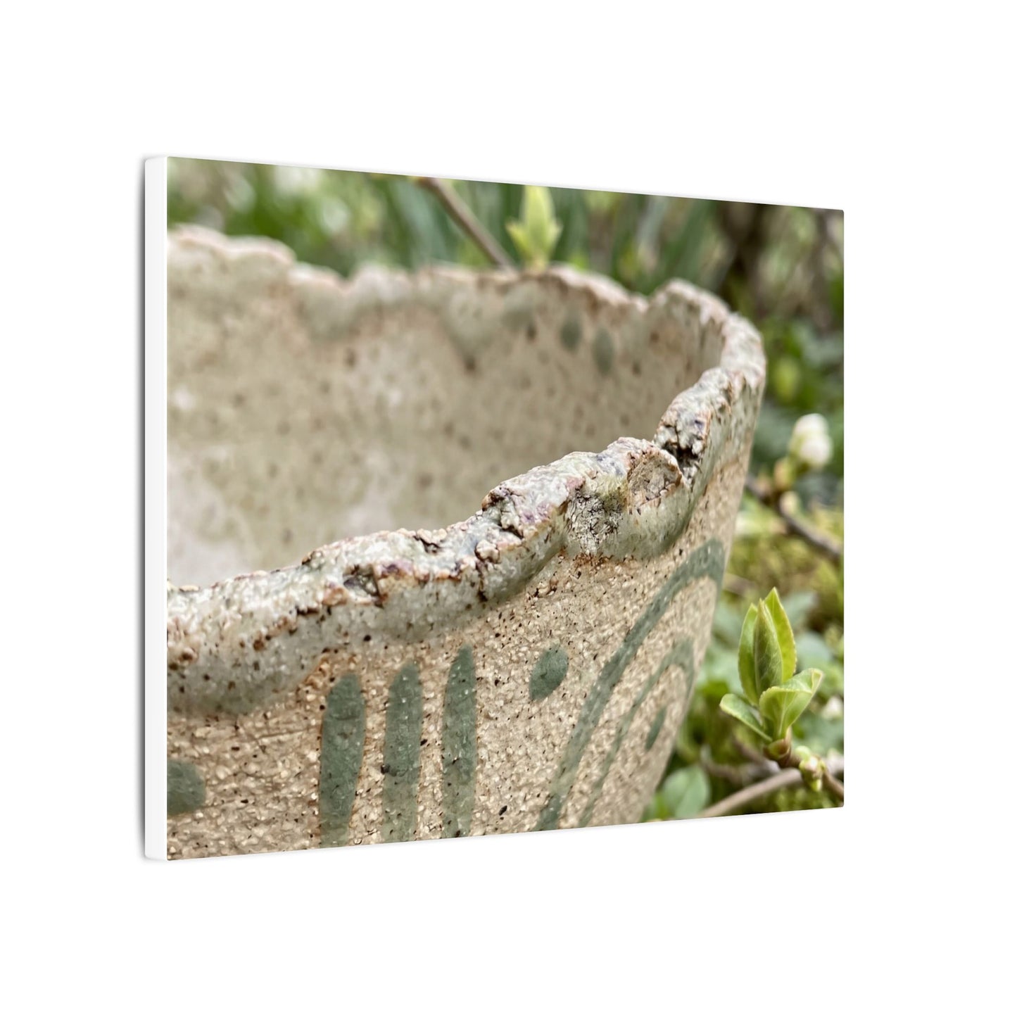 Elegant Ceramic Bowl Canvas Art - Japanese Pattern Japandi