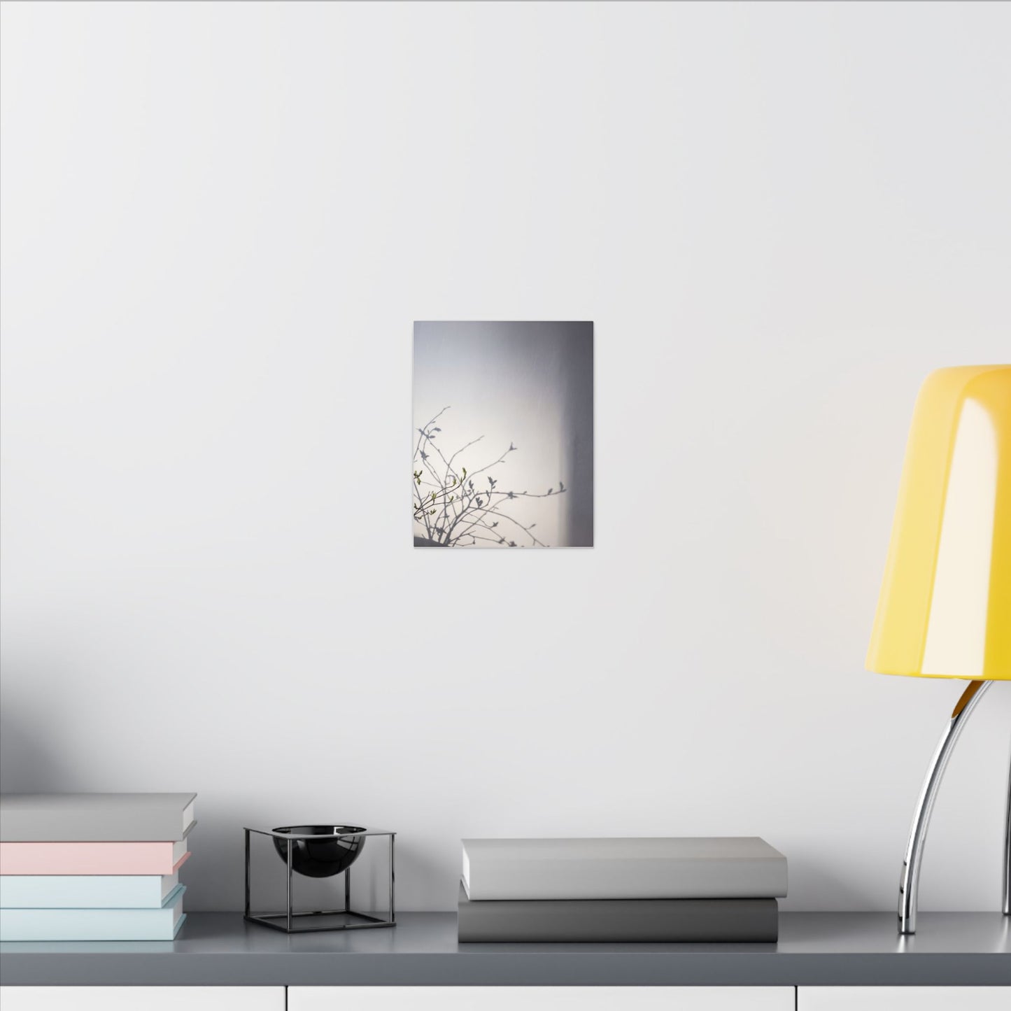 Japandi Shadow Play in Dawn | Japanese Pattern Canvas Art