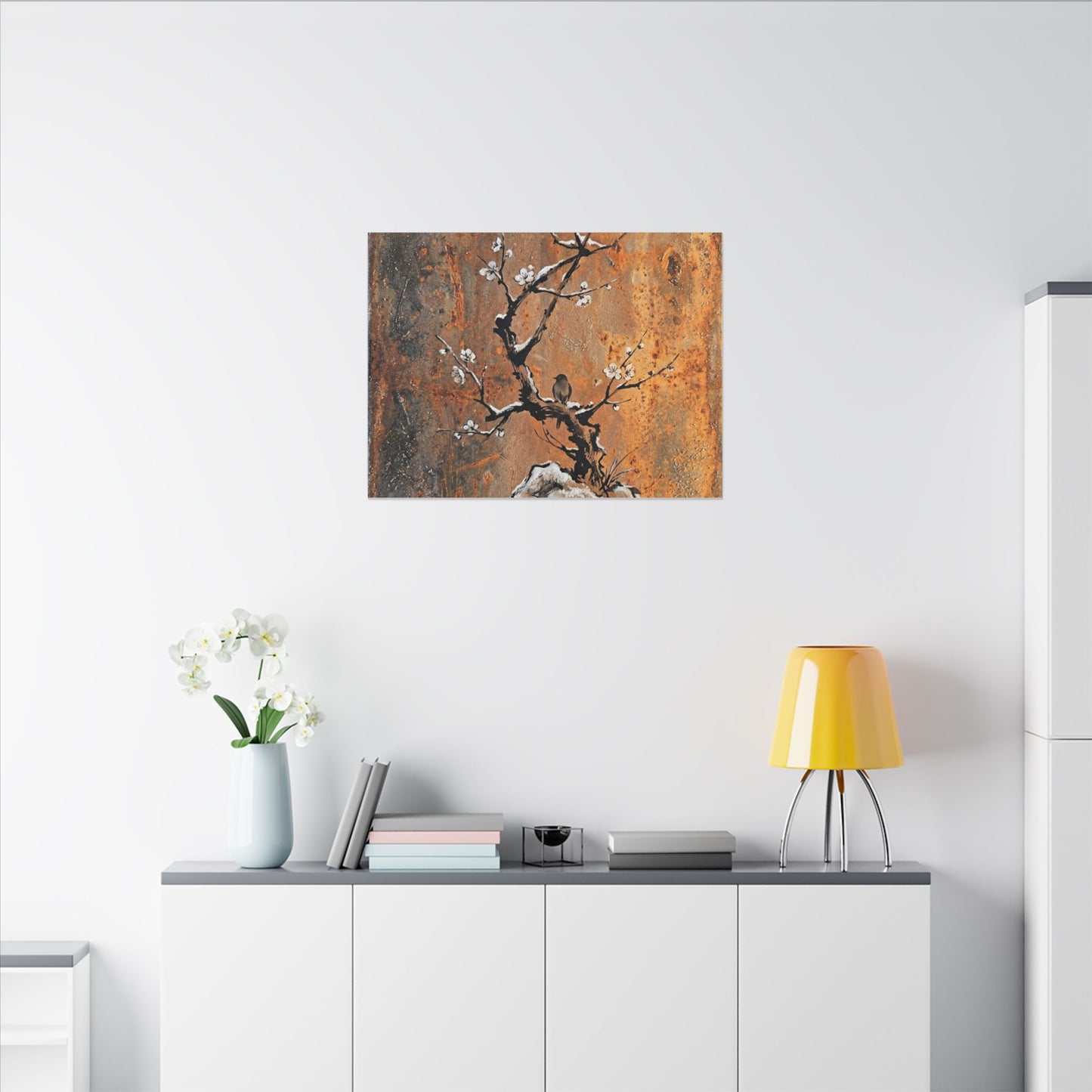 Datsuzoku Rust Patina Canvas Art - Zen Sumi E