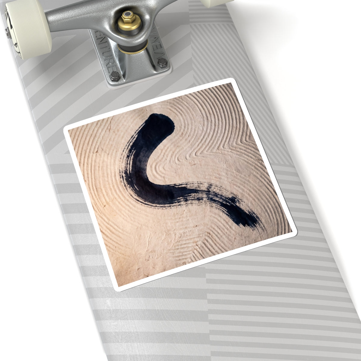 Serene Ink Brushstroke Sticker - Karesansui Zen