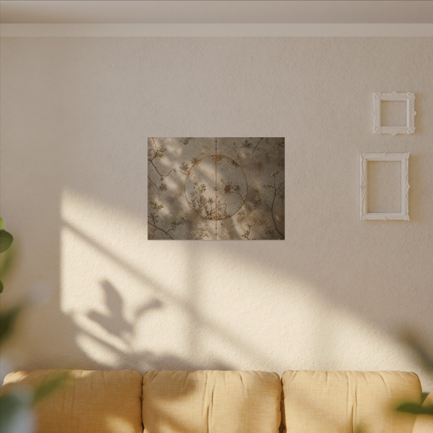 Japandi Rust Patina in Dappled | Japanese Pattern Canvas Art