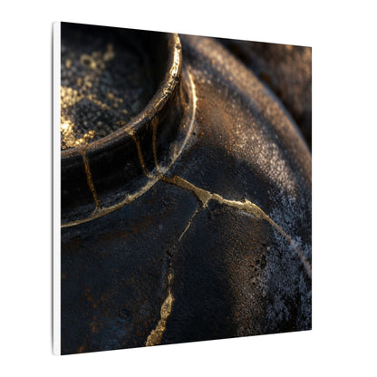 Kintsugi Rust Patina in Golden Hour | Broken Beauty Canvas Art